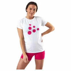 Eaze SS Logo Mesh Tee Pink/White