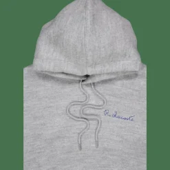 Embroidered Signature Hoodie Silver Chine
