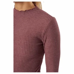 Emma L/s High Neck Top Noos Jr Rose Brown