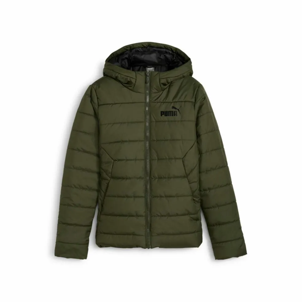 Ess Hooded Padded Jacket Dark Olive