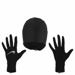Essential Running Hat And Glove Set W Black
