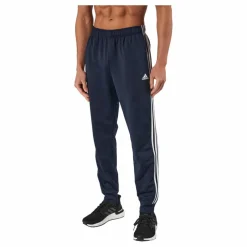 Essentials Warm-Up Tapered 3-Stripes Tracksuit Bottoms Legend Ink