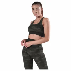 Fitness Seamless Racerback Bra Patterned/Green