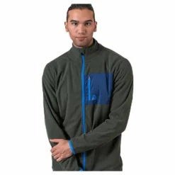 Fleece Jacket Olive green/Blue