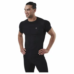 Floki Short Sleeve Slim Fit 100% Merino Wool Black