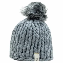 Fox Knitted Beanie Grey