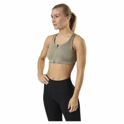 Front Zip Sports Bra Green
