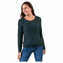 Geena Xo L/S Pullover Knt Green