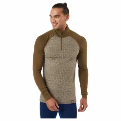 Geo Merino Wool Halfzip Moss
