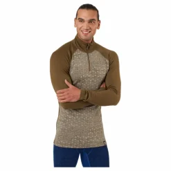 Geo Merino Wool Halfzip Moss