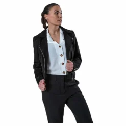 Gerry Faux Suede Biker Otw Black