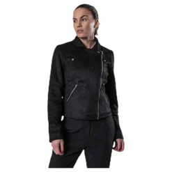 Gerry Faux Suede Biker Otw Black