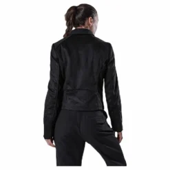 Gerry Faux Suede Biker Otw Black