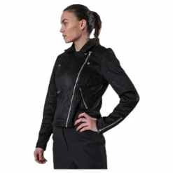 Gerry Faux Suede Biker Otw Black