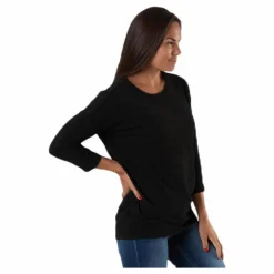 Glamour 3/4 Top Jrs Black