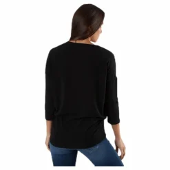 Glamour 3/4 Top Jrs Black