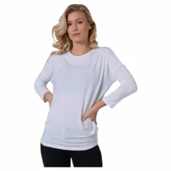 Glamour 3/4 Top Jrs White