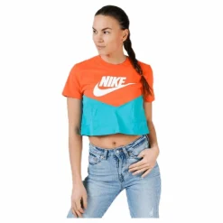Heritage SS Top Orange/Turquoise
