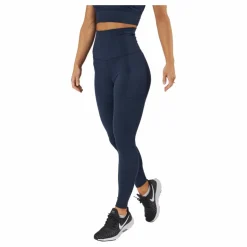 High Waist Tights - Side Pocke Dark Blue