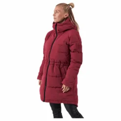 Hourglass Puffer Jacket Red