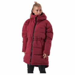 Hourglass Puffer Jacket Red
