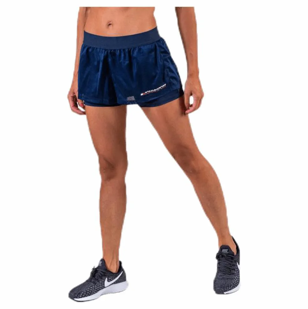 2-In-1 Woven Short 3" Blue