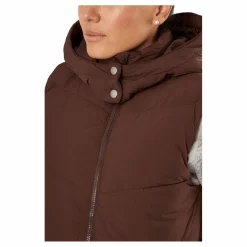 Jamilla Long Puffer Vest Chicory Coffee