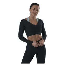 Jana Ls Train Crop Top Blue