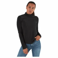 Kamala Ls Rollneck Top Black