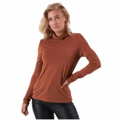 Kamala Ls Rollneck  Top  Brown