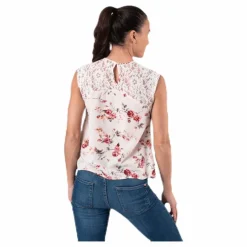 Karmen S/L Top Aop Wvn Beige