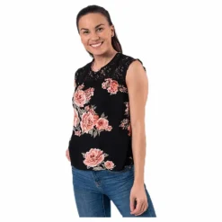 Karmen S/L Top Aop Wvn Black