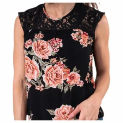 Karmen S/L Top Aop Wvn Black