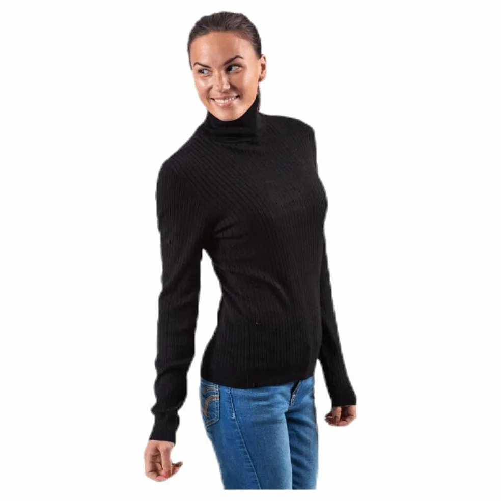 Karol L/S Rollneck Pullover Knt Black