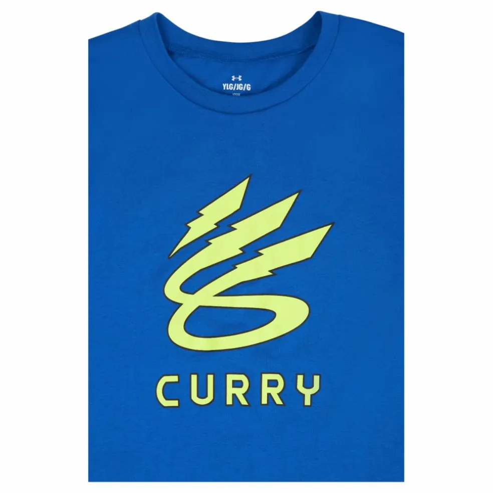 KIDS UA CURRY LIGHTNING LOGO SS