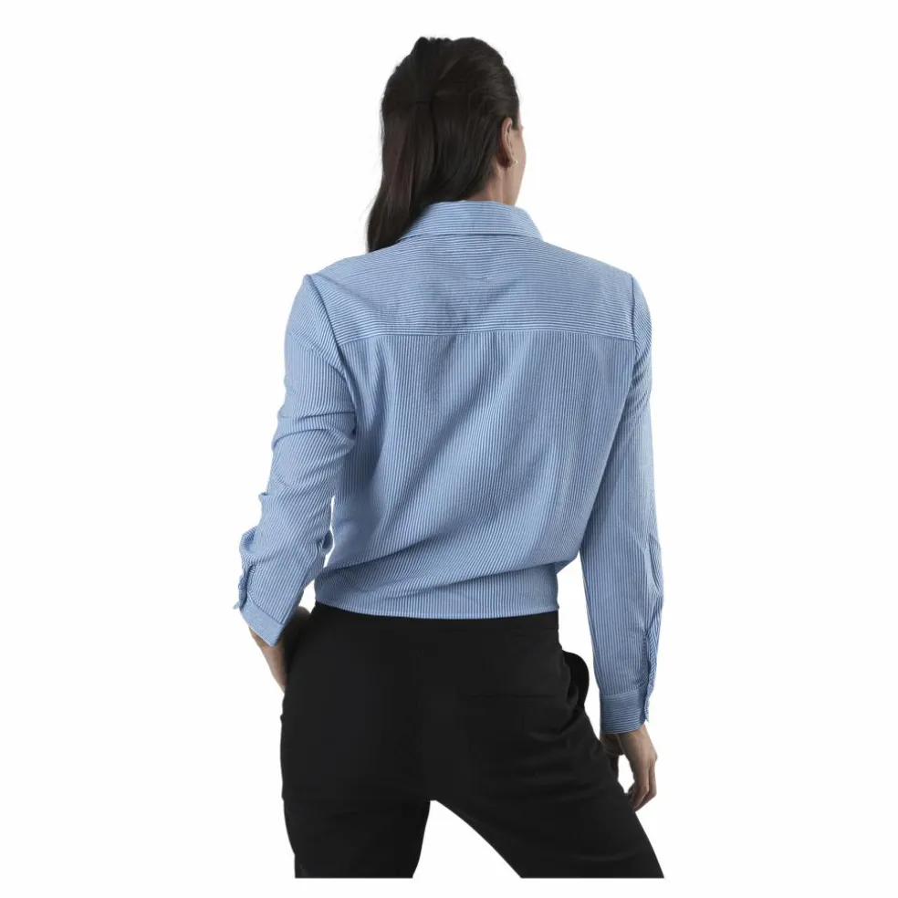 Lecey Ls Stripe Knot Dnm Shirt White