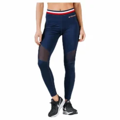 Legging With Mesh Full Length Blue