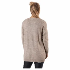 Lesly L/S Open Cardigan Knt Beige