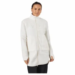 Long Pile Zip Sweat Off White