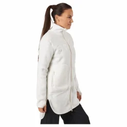 Long Pile Zip Sweat Off White