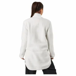 Long Pile Zip Sweat Off White