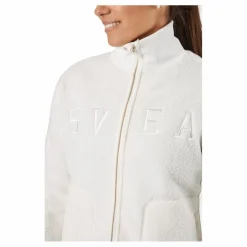 Long Pile Zip Sweat Off White