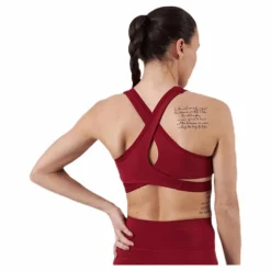 Low Support Removable Pads Bra Red