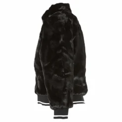 Manette Faux Fur Bomber Jacket Black