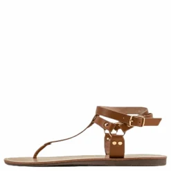 Maya Pu Ankle Wrap Sandal Brown
