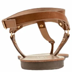 Maya Pu Ankle Wrap Sandal Brown