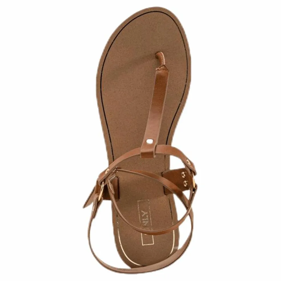 Maya Pu Ankle Wrap Sandal Brown