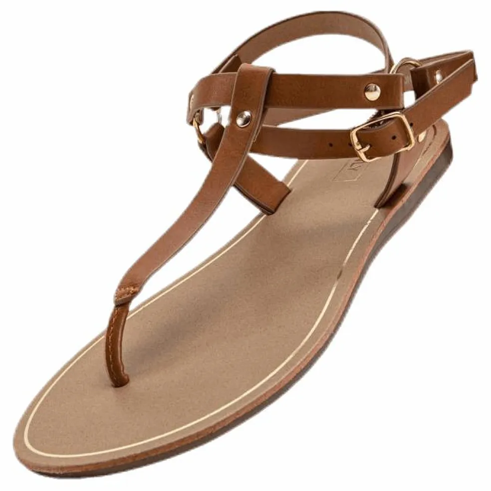 Maya Pu Ankle Wrap Sandal Brown