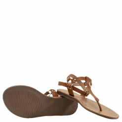 Maya Pu Ankle Wrap Sandal Brown
