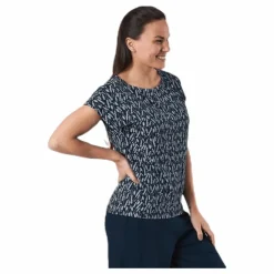 Melanie Capsleeve Blue/Patterned